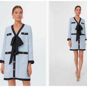 NWOT Tuckernuck Light Blue Coco Tweed Bow Dress